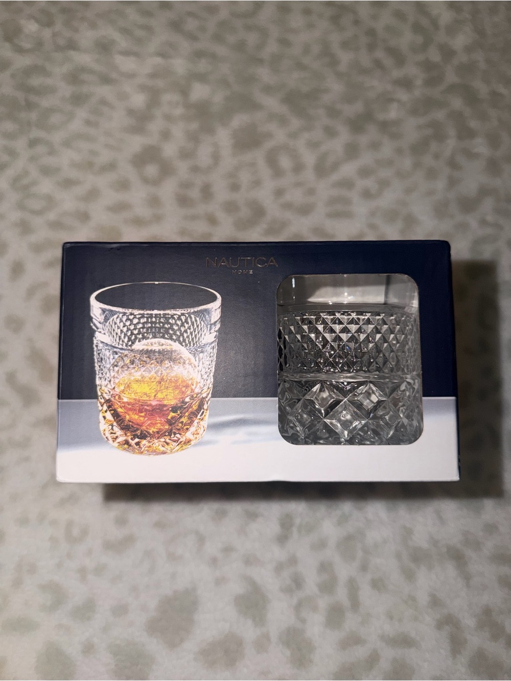 Nautica Clear Cut-Glass Whiskey Tumblers - Clear